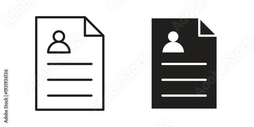 CV icon Symbol for App and Web UI Design Vectors