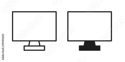 Desktop icon Symbol for App and Web UI Design Vectors