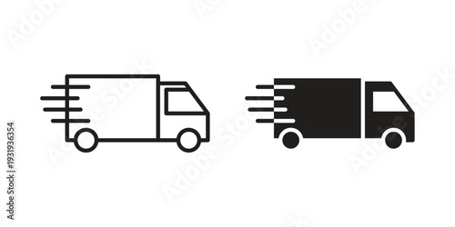 Delivery van icon Symbol for App and Web UI Design Vectors