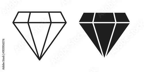 Diamond icon Symbol for App and Web UI Design Vectors