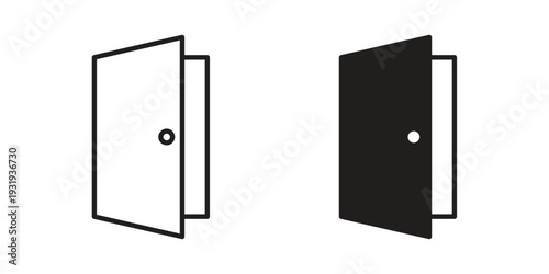 Door icon Symbol for App and Web UI Design Vectors