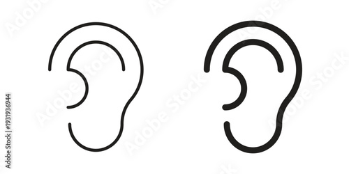 Ear icon Symbol for App and Web UI Design Vectors