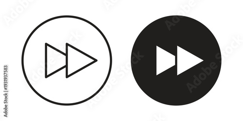 Fast forward icon Symbol for App and Web UI Design Vectors