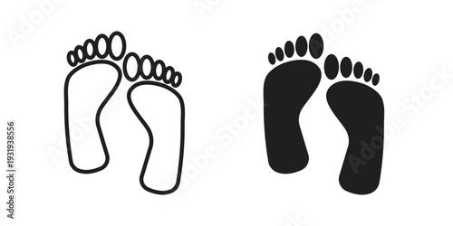 Foot icon Symbol for App and Web UI Design Vectors