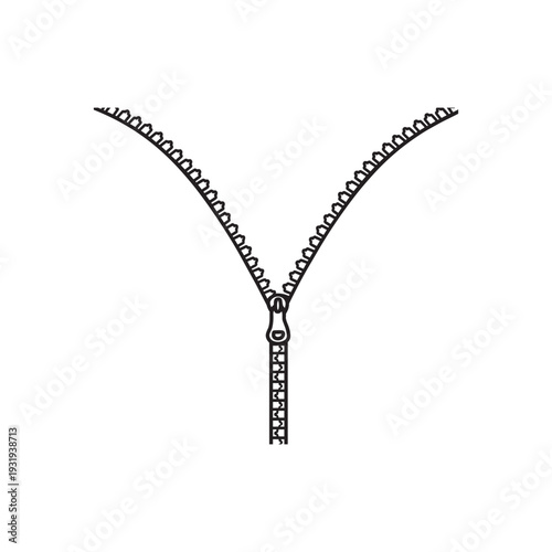 zipper isolated on white