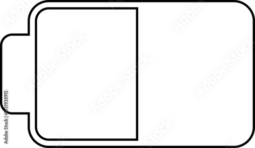 Battery status icon charging level indicator symbols with low, medium, full power and lightning bolt in solid and outline style vector isolated on transparent background