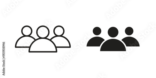 Group icon Symbol for App and Web UI Design Vectors