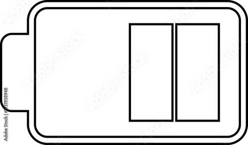 Battery status icon charging level indicator symbols with low, medium, full power and lightning bolt in solid and outline style vector isolated on transparent background