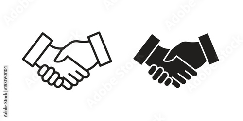 Handshake icon Symbol for App and Web UI Design Vectors