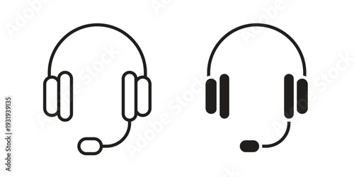 Headphones icon Symbol for App and Web UI Design Vectors