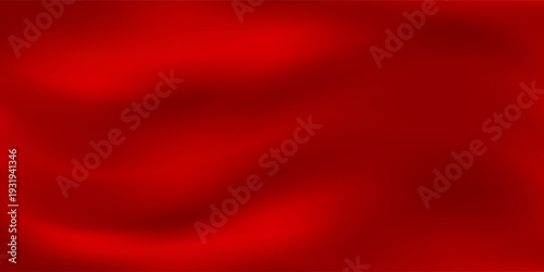 Luxury red satin smooth fabric background. Abstract background luxury red cloth or liquid wave or wavy folds of silk satin background. Red silky fabric. Decoration element for design.
