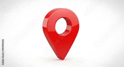 Shiny Red 3 D Location Pin on White Background map marker GPS navigation Free Download Shiny Red 3 D Location Pin on White Background map marker GPS navigation - GFXLoad
