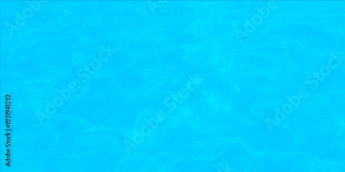 Blue swimming pool water ripples with bright sun reflections, abstract turquoise liquid texture