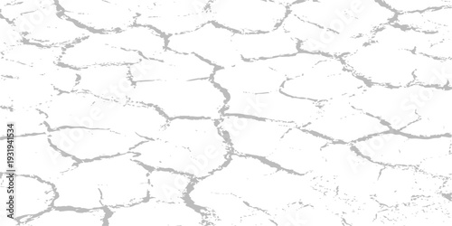 Abstract gray cracked texture on white background, minimalist distressed stone wall pattern, grunge vector overlay