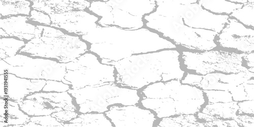 Abstract gray cracked texture on white background, minimalist distressed stone wall pattern, grunge vector overlay