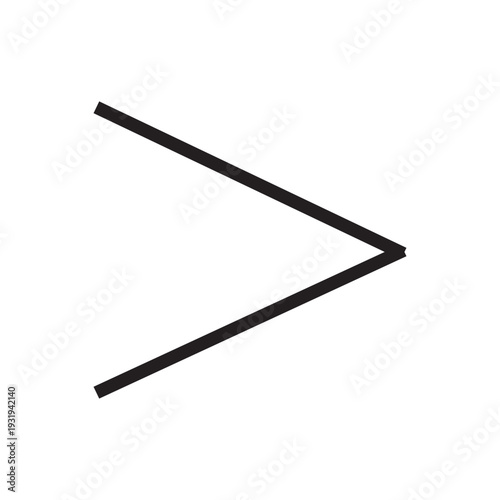 Isolated Greater Than Sign