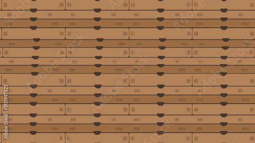 Brown cardboard boxes stacked neatly in rows for storage or shipping