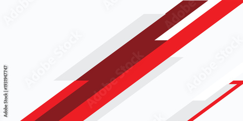 Abstract red and white papercut background with blank space design. Modern futuristic background with geometric sharp triangle element for indonesia independence day in August