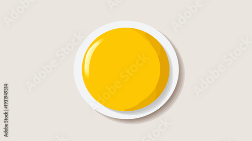 A minimalistic illustration depicts a sunny-side-up egg with a vibrant yolk on a white plate