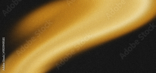 Fotografía Luxury golden abstract wave gradient with metallic light glow on dark black back