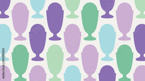 Colorful menstrual cup pattern for feminine hygiene and wellness branding