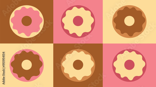 Colorful donuts with various glazes and toppings