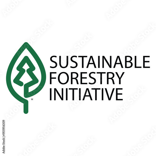 Sustainable Forestry Initiative logo with green leaf and tree symbol