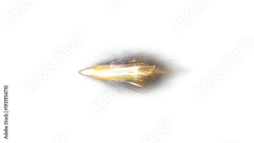 Φωτογραφία Gun flash. Realistic muzzle flash and shotgun fire and smoke