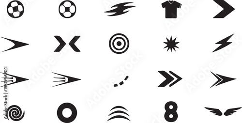 Football ball vector icon set. Soccer balls icons. soccer ball icons, football or soccer ball icon set in different styles, football simple black style, Vector illustration eps 10.