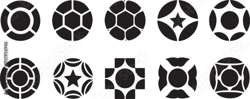 Football ball vector icon set. Soccer balls icons. soccer ball icons, football or soccer ball icon set in different styles, football simple black style, Vector illustration eps 10.
