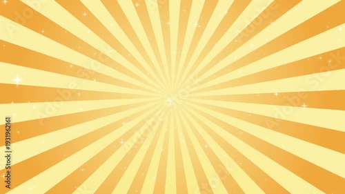 Golden sunburst background loop animation