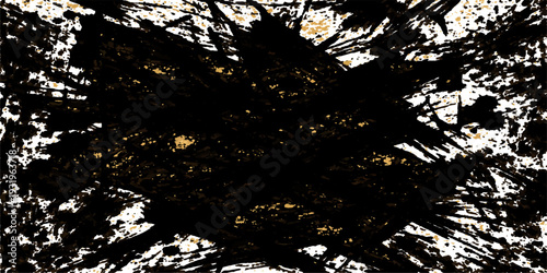 Abstract black and white grunge background featuring a silhouette of a lonely tree against a dramatic nature landscape with a sun and clouds at dusk