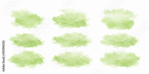 Hand drawn abstract watercolor background with fresh green leaf textures and a splash of healthy nature colors on vintage paper for a summer salad design