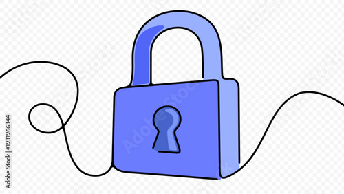Padlock, lock, cybersecurity and security, graphic design. Privacy, protection, secure and safety, vector design and iilustration