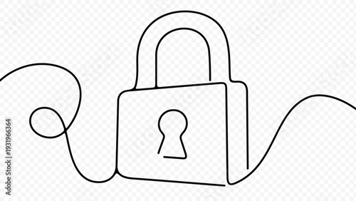 Padlock, lock, cybersecurity and security, graphic design. Privacy, protection, secure and safety, vector design and iilustration
