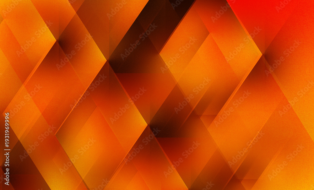 Obraz premium Black bright red orange abstract modern technology background. Geometric shape. Line square rhombus facet plane layer 3d. High-tech information connect business concept. Futuristic digital. Design tem