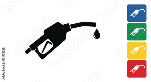 The fuel pump nozzle icon illustrates a liquid dispensing drop.