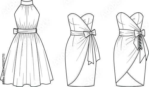 Unisex snapback baseball cap technical fashion flat sketch with mesh detail front and back view cad drawing flat vector illustration