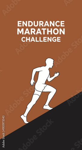 Depicting Marathon Endurance Challenge, A Dynamic Visual of Athletic Pursuit, Striving Upward
