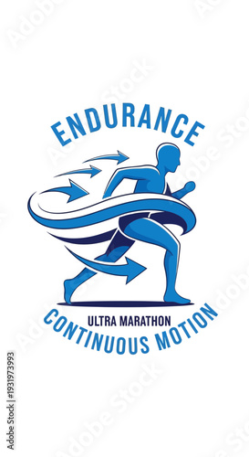 Depiction Of A Marathon Runner Displaying Endurance In Continuous Motion For Competitions