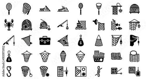 Collection of Various Sports Equipment and Accessories Displayed in a Grid Layout