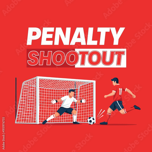 Dramatic Penalty Kick Confrontation With A Goalie and Shooter In A Sporting Arena