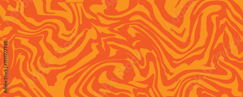 Modern abstract orange texture with psychedelic wave pattern design.