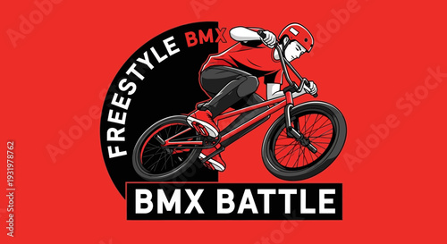 Dynamic BMX Freestyle Action: A Thrilling Display Of Skill And Competitive Spirit