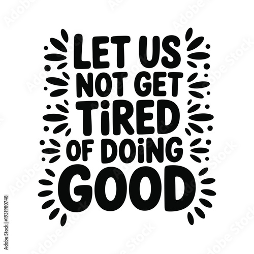 Stylized lettering promotes perseverance in.