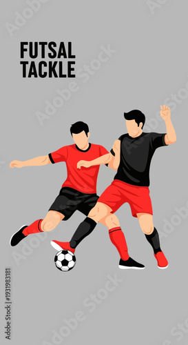 Dynamic Futsal Showdown: Capturing Intensity and Athleticism in a Thrilling Match Scene