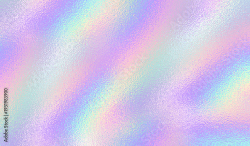 Hologram background. Holographic gradient backgrounds. Holograph color texture. Iridescent foil bg. Rainbow pattern. Abstract glitter paper. Pastel metal textur. Neon backplate. Vector illustration
