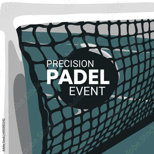 Dynamic Illustration of Precision Padel Event Displaying Sporty Aesthetics and Visual Appeal