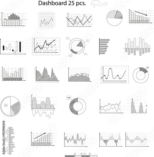 Obraz na płótnie Abstract infographic interface, flat vector illustration.