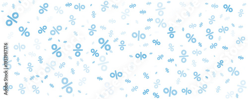 White sale banner with percent signs. Vector paper illustration.